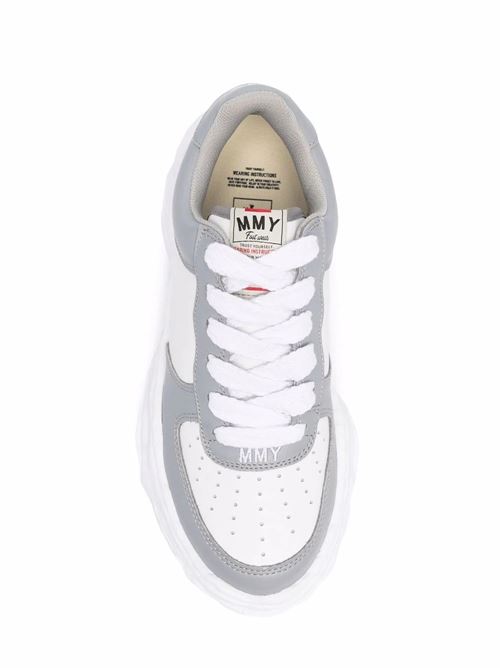 White/grey leather Wayne chunky sneakers Mihara Yasuhiro | A08FW706GRY/WHT